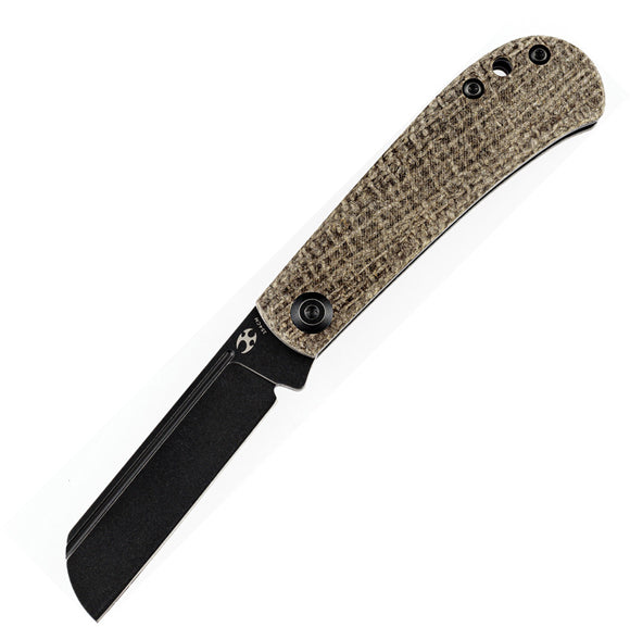 Kansept Knives Bevy Pocket Knife Slip Joint Brown Micarta Folding 154CM 2026F3