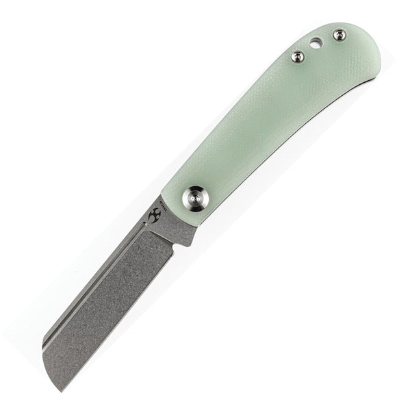 Kansept Knives Bevy Pocket Knife Slip Joint Jade G10 Folding 154CM Blade 2026F4