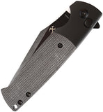 Kansept Knives Shikari SBL Button Lock Black Aluminum & Micarta Folding 154CM Knife T2027B1