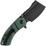 Kansept Knives Korvid M Pocket Knife Linerlock Green G10 Folding 154CM 2030A1