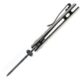 Kansept Knives Korvid M Pocket Knife Linerlock Tan G10 Folding 154CM 2030A2