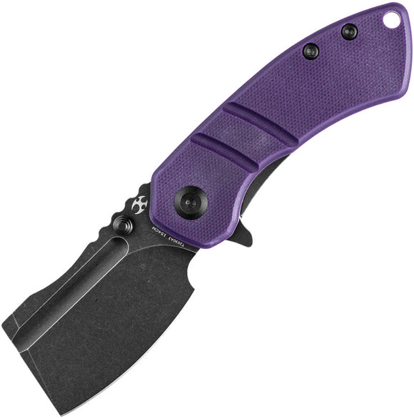 Kansept Knives Korvid M Pocket Knife Linerlock Purple G10 Folding 154CM 2030A3