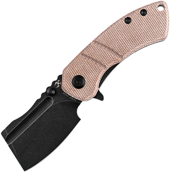 Kansept Knives Korvid M Pocket Knife Brown Micarta Folding 154CM Cleaver 2030A5