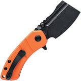 Kansept Knives Korvid M Pocket Knife Linerlock Orange G10 Folding 154CM 2030A7