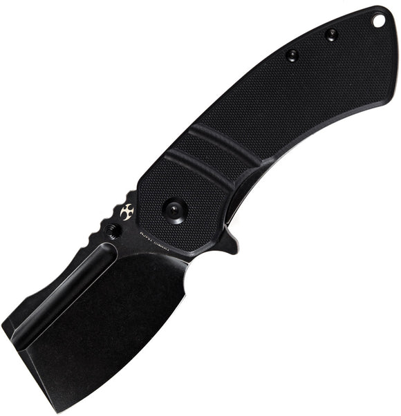 Kansept Knives Korvid M+ Linerlock Black G10 Folding 154CM Pocket Knife T2030B1U