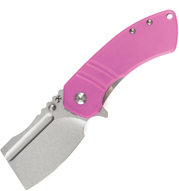 Kansept Knives Korvid M+ Linerlock Pink G10 Folding 154CM Pocket Knife T2030B4U
