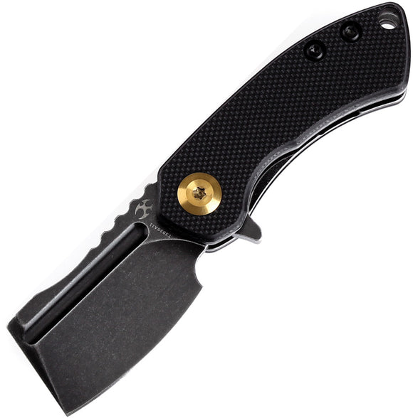 Kansept Knives Mini Korvid Linerlock Black G10 Folding 154CM Knife T3030A11