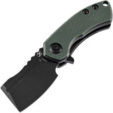 Kansept Knives Mini Korvid Linerlock Green G10 + 154cm Cleaver blade Folding Knife 3030a1