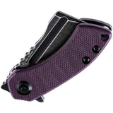 Kansept Knives Mini Korvid Linerlock Purple G10 + 154cm Cleaver blade Folding Knife 3030a3