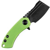 Kansept Knives Mini Korvid Pocket Knife Linerlock Green G10 Folding 154CM 3030A8