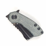 Kansept Knives Mini Korvid Pocket Knife Linerlock Denim G10 Folding 154CM 3030A9
