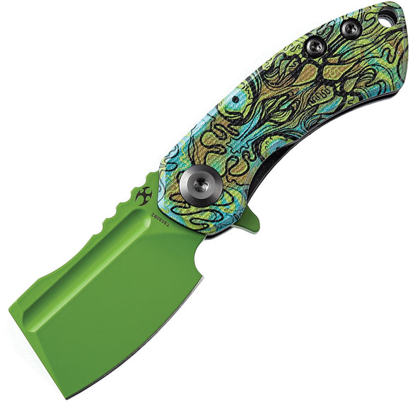 Kansept Knives Mini Korvid Linerlock Green Undead Folding 154CM Knife T3030B2