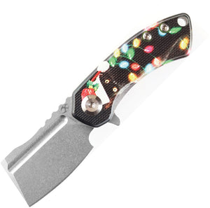 Kansept Knives Mini Korvid Pocket Knife Christmas Light G10 Folding 154CM 3030S1