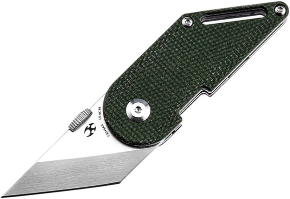 Kansept Knives Dash Linerlock Green Micarta Folding 154CM Pocket Knife T3045A5