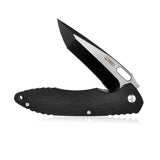 Kubey Black G10 Handle Linerlock Folding D2 Pocket Knife 003a