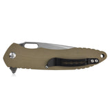 Kubey Brown G10 Handle Linerlock Folding D2 Pocket Knife 003c