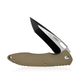 Kubey Brown G10 Handle  Linerlock Folding D2 Pocket Knife 003d