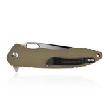 Kubey Brown G10 Handle  Linerlock Folding D2 Pocket Knife 003d