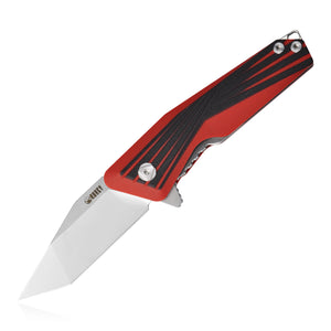 Kubey Red G10 Linerlock Folding D2 Pocket Flipper Ball Bearing Knife 145