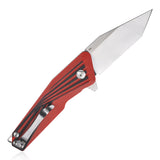 Kubey Red G10 Linerlock Folding D2 Pocket Flipper Ball Bearing Knife 145