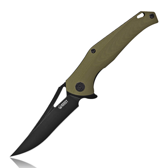 Kubey Green G10 Linerlock Folding D2 Pocket Knife 150