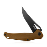 Kubey brown G10 Linerlock Folding D2 Pocket Knife 151