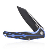 Kubey Black & Blue G10 Linerlock Folding D2 Pocket Knife 158a