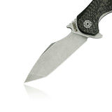 Kubey Carbon Fiber Linerlock D2 Folding Pocket Knife 159b