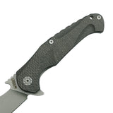 Kubey Carbon Fiber Linerlock D2 Folding Pocket Knife 159b