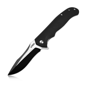 Kubey Black G10 Linerlock Folding D2 Pocket Knife 162a - Kubey Sale