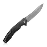 Kubey Eris Black Carbon Fiber Stonewashed Linerlock Folding D2 Pocket Knife 179