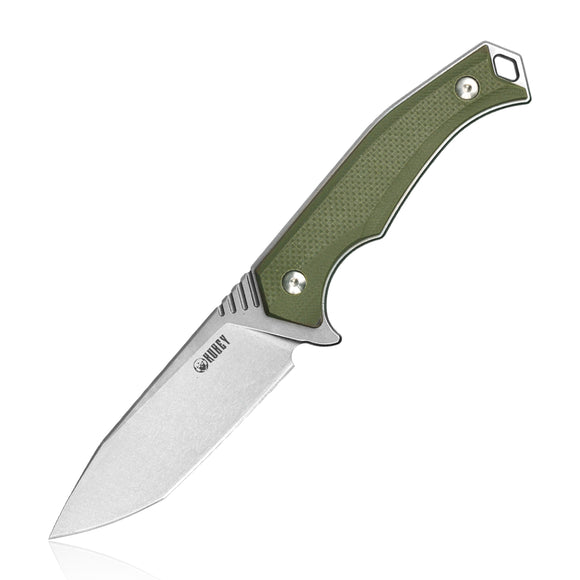 Kubey Green G10 SW D2 Full Tang Fixed Blade Knife 8.9