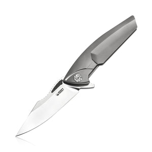 Kubey Titanium Handle Framelock Folding S35Vn Pocket Knife 204d