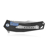 Kubey Carbon Fiber Flipper Framelock Folding S35VN Pocket Knife 213