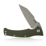 Kubey Green G10 Linerlock Folding D2 Pocket Knife 214b - Kubey Sale