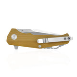 Kubey Brown G10 Linerlock Folding D2 Pocket Knife 216a