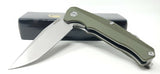 Kubey Green G10 Linerlock Folding D2 Pocket Knife 216b