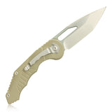 Kubey Tan G10 Linerlock Folding N690 Pocket Knife 217b