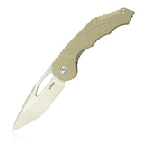 Kubey Tan G10 Linerlock Folding N690 Pocket Knife 217b