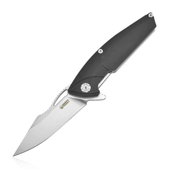 Kubey Black G10 Linerlock Folding D2 Pocket Knife 221a