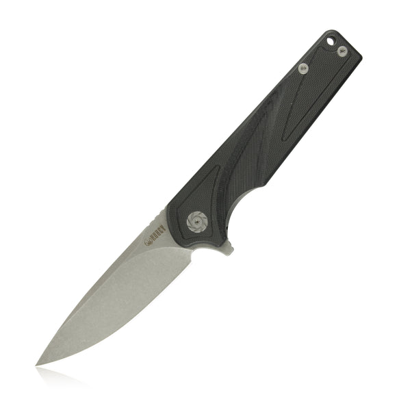 Kubey 233 Black G10 Linerlock Flipper Folding D2 Pocket Knife 233a