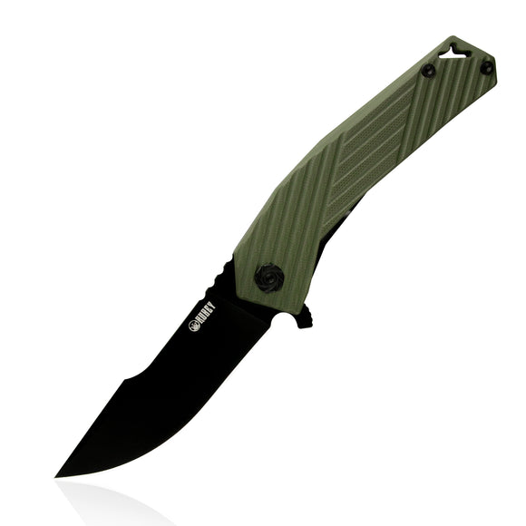 Kubey OD Green 234 G10 Linerlock Folding D2 Pocket Knife 234b