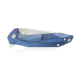 Kubey Nova Blue Titanium Linerlock Folding D2 Pocket Knife 235d - Kubey Sale