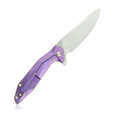 Kubey Nova Purple Titanium Linerlock Folding D2 Pocket Knife 235c - Kubey Sale