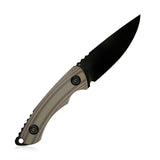 Kubey Tan Micarta Black D2 Fixed Blade Full Tang Knife 249A