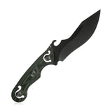 Kubey Totem Green Black G10 D2 Black Fixed Blade Full Tang Knife 250A