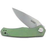 Kubey Cadmus Folding Knife Linerlock Jade G10 D2 Stainless Clip Pt Blade 055D