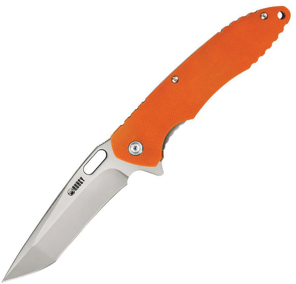 Kubey Dark Knight Pocket Knife Linerlock Orange G10 Folding AUS-10A Blade 065