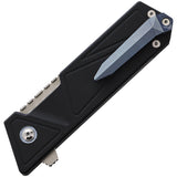 Kubey Avenger Pocket Knife Linerlock Black G10 Folding AUS-10A Tanto Blade 104A