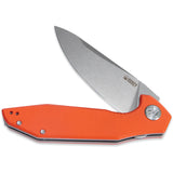 Kubey Nova Linerlock Smooth Orange G10 Folding D2 Tool Steel Pocket Knife 117H